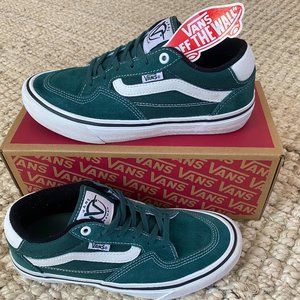 Vans Rowan Pro Skate Shoes Womens 8 Mens 6.5 Pine White Popcush Low Top GREAT